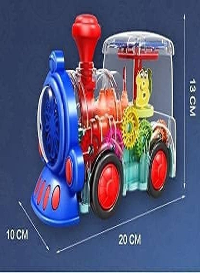 NIYANETAIL Transparent Bump and Go Toys with 3D Lightning, Moving Gears and Music | Birthday Toy Gift for 1-10-Year-Old Boy, Girl (Concept Gear Train New) - Image 3